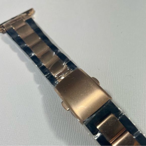 Posh Tech Two Tone Stainless Steel/Enamel Rose Gold Apple Watch Band - 42mm - Picture 6 of 8
